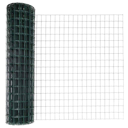 Udendørs Euro Hegn med Stander 10 x 1,4 m PVC-belagt stål Grøn