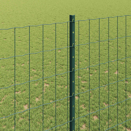 Udendørs Euro Hegn med Stander 10 x 1,6 m PVC-belagt stål Grøn
