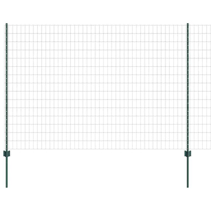 Udendørs Euro Hegn med Stander 10 x 1,6 m PVC-belagt stål Grøn