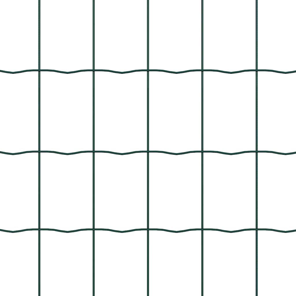 Hegn med post Grøn 1 x 10 m Stål og PVC
