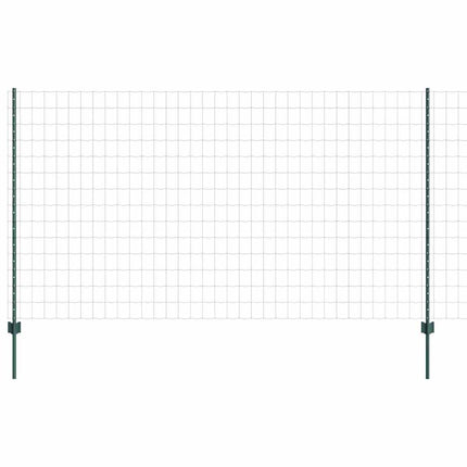 Udendørs Euro Hegn med Stander 10 x 1,4 m PVC-belagt stål Grøn