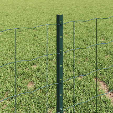Udendørs Euro Hegn med Stander 10 x 0,4 m PVC-belagt stål Grøn