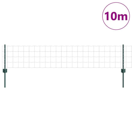 Udendørs Euro Hegn med Stander 10 x 0,4 m PVC-belagt stål Grøn