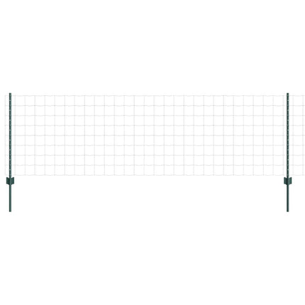 Udendørs Euro Hegn med Stander 10 x 0,8 m PVC-belagt stål Grøn