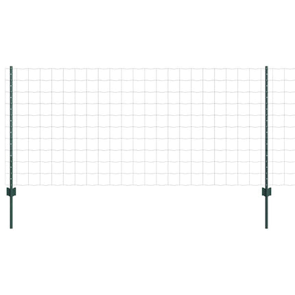Udendørs Euro Hegn med Stander 10 x 1 m PVC-belagt stål Grøn