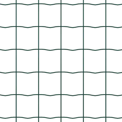Udendørs Euro Hegn med Stander 10 x 1,5 m PVC-belagt stål Grøn