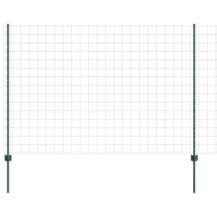 Udendørs Euro Hegn med Stander 10 x 1,5 m PVC-belagt stål Grøn