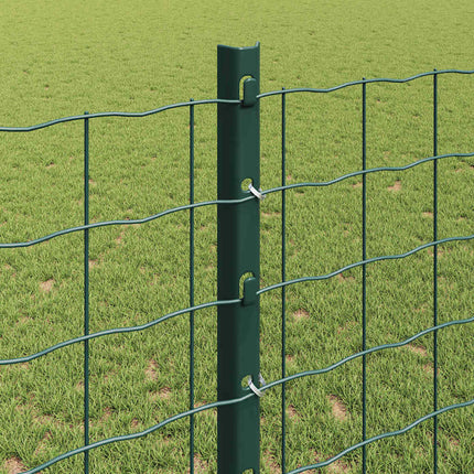 Udendørs Euro Hegn med Stander 25 x 1,2 m PVC-belagt stål Grøn
