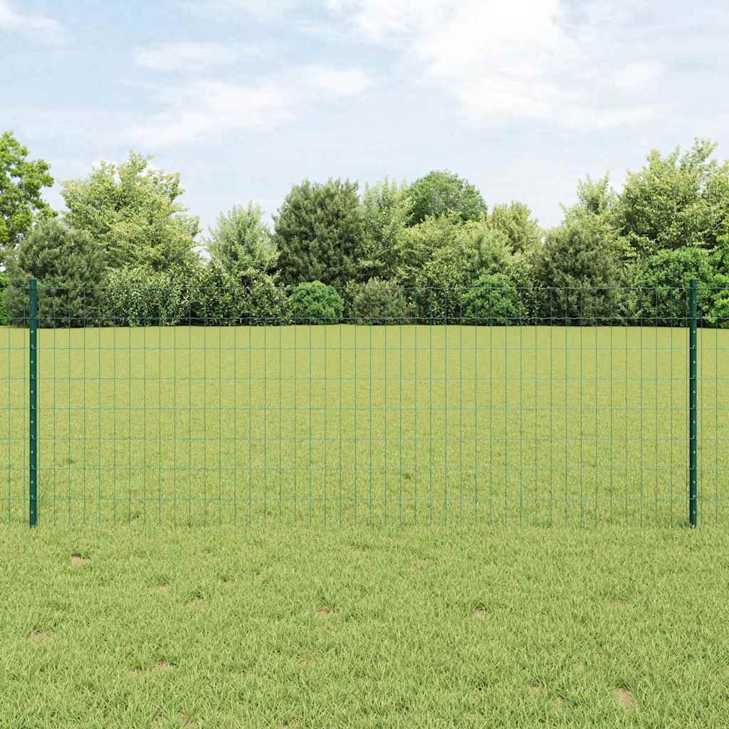 Eurohegn med stolpe 25 x 0,8 m PVC-belagt stål Grøn Mesh