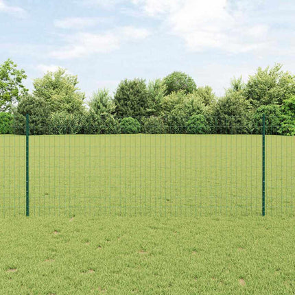 Udendørs Euro Hegn med Stander 25 x 1 m PVC-belagt stål Grøn