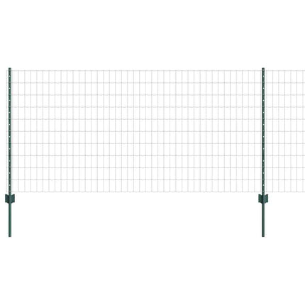 Udendørs Euro Hegn med Stander 25 x 1 m PVC-belagt stål Grøn
