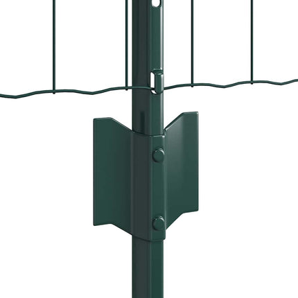 Udendørs Euro Hegn med Stander 25 x 0,6 m PVC-belagt stål Grøn