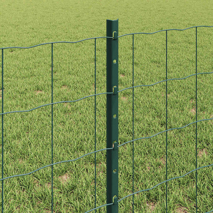 Udendørs Euro Hegn med Stander 25 x 0,6 m PVC-belagt stål Grøn
