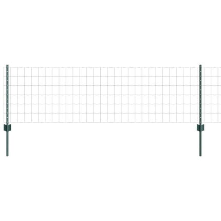 Udendørs Euro Hegn med Stander 25 x 0,6 m PVC-belagt stål Grøn