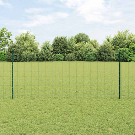 Udendørs Euro Hegn med Stander 25 x 1 m PVC-belagt stål Grøn