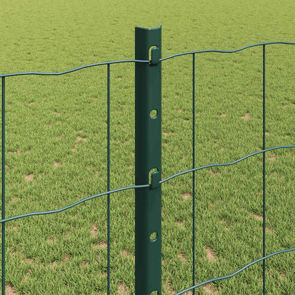Udendørs Euro Hegn med Stander 25 x 1,2 m PVC-belagt stål Grøn