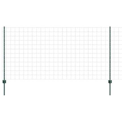 Eurohegn med stolpe 25 x 1,2 m PVC-belagt stål Grøn Mesh