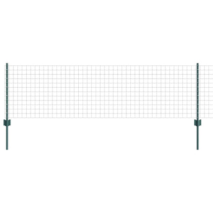Udendørs Euro Hegn med Stander 50 x 0,6 m PVC-belagt stål Grøn