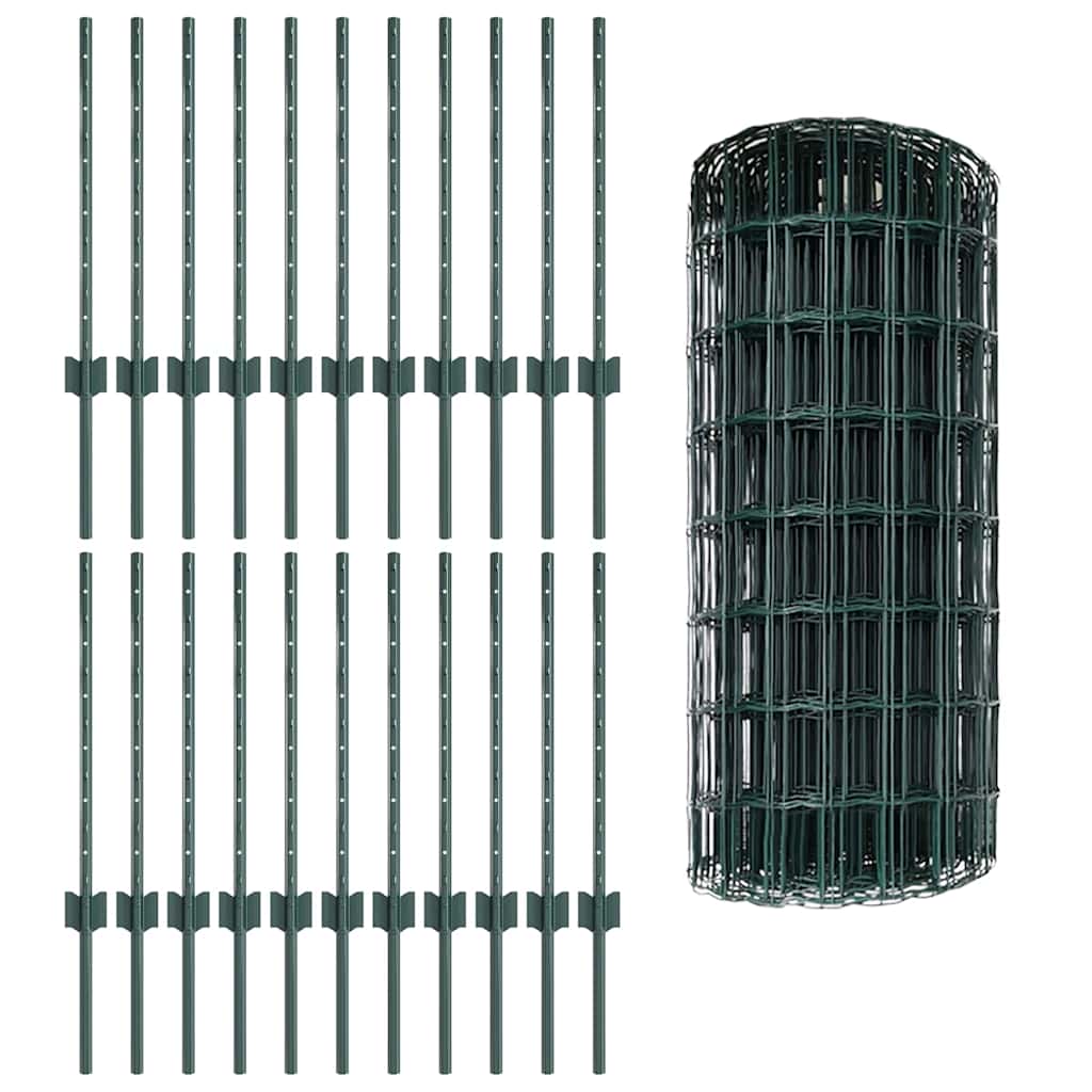 Svejset Trådhegn 50 x 0,6 m (B x H) PVC-belagt stål Grøn Mesh