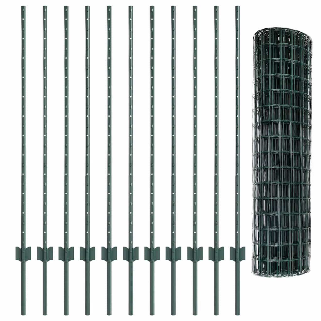 Svejset Trådhegn 25 x 1,2 m (B x H) PVC-belagt stål Grøn Mesh