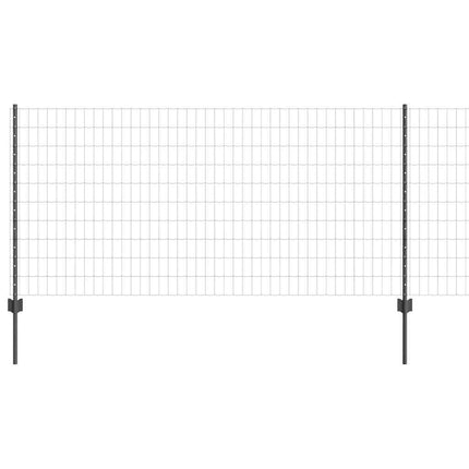 Udendørs Euro Hegn med Stander 10 x 1 m PVC-belagt stål Grå