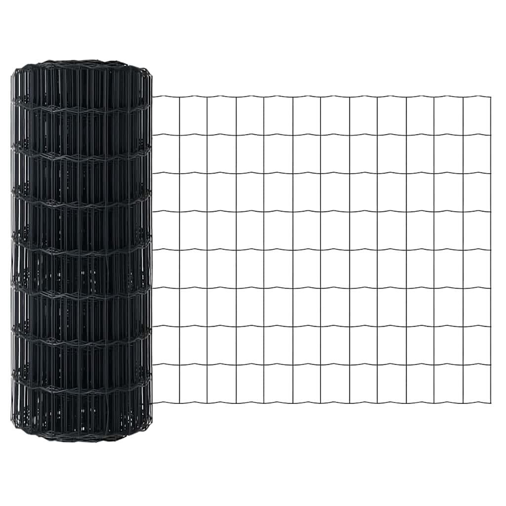 Svejset Trådhegn 10 x 0,6 m (B x H) PVC-belagt stål Grå Mesh