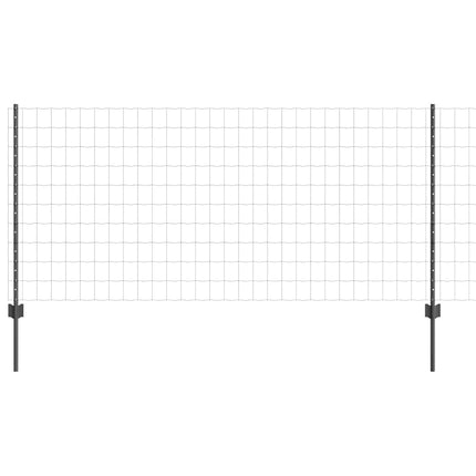 Udendørs Euro Hegn med Stander 10 x 1 m PVC-belagt stål Grå