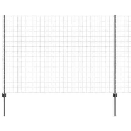 Udendørs Euro Hegn med Stander 10 x 1,6 m PVC-belagt stål Grå