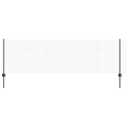 Udendørs Euro Hegn med Stander 25 x 0,8 m PVC-belagt stål Grå