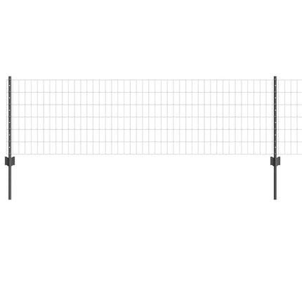 Udendørs Euro Hegn med Stander 25 x 0,6 m PVC-belagt stål Grå