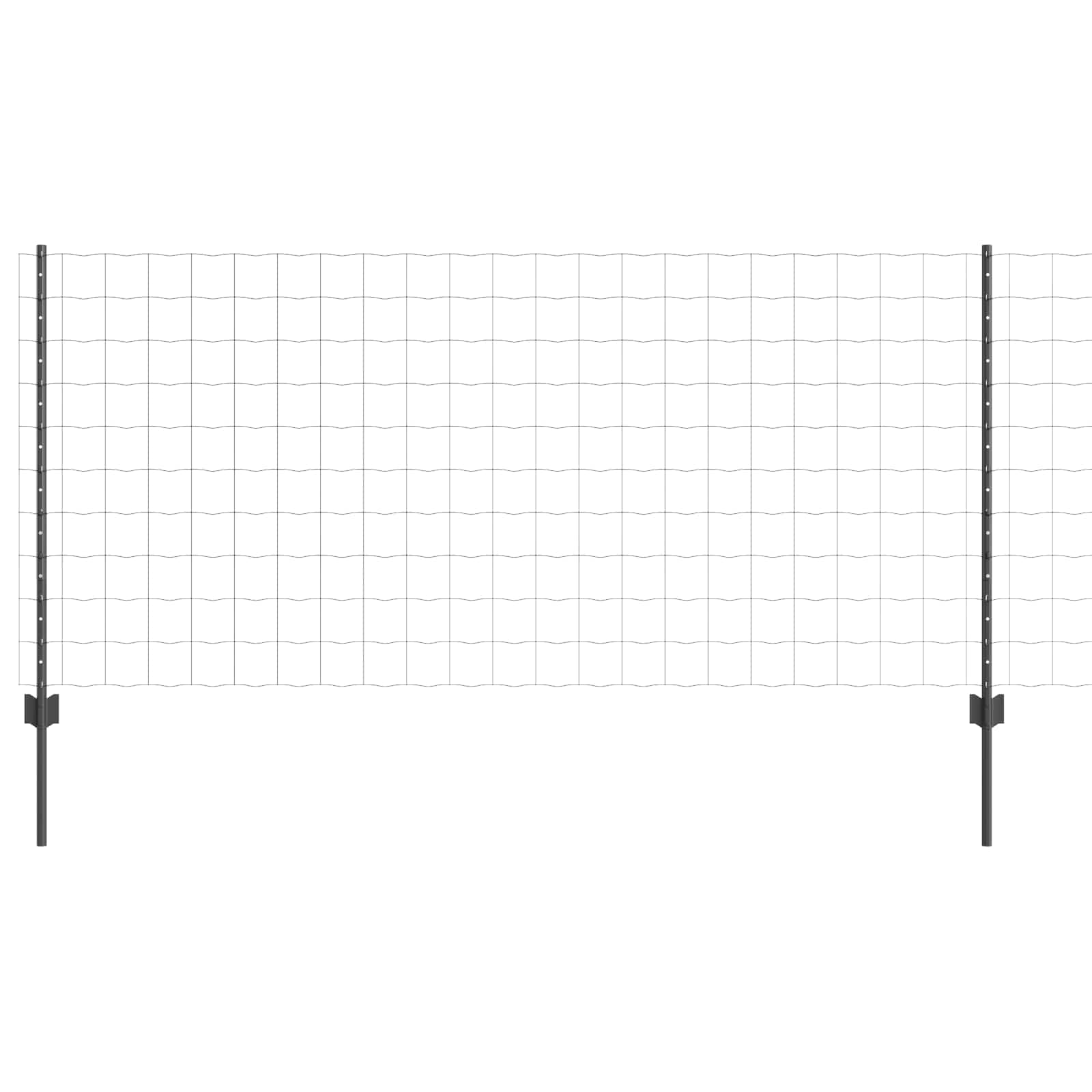 Svejset Trådhegn 25 x 1 m (B x H) PVC-belagt stål Grå Mesh