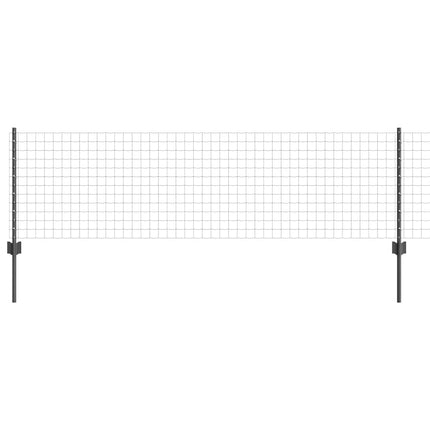 Udendørs Euro Hegn med Stander 50 x 0,6 m PVC-belagt stål Grå