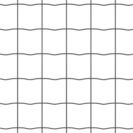 Udendørs Euro Hegn med Stander 50 x 0,6 m PVC-belagt stål Grå