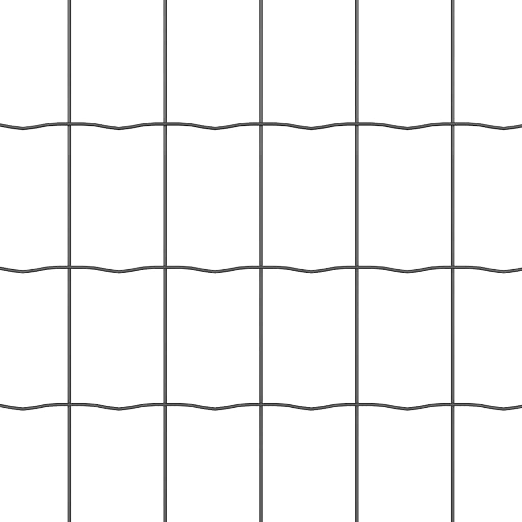 Hegn med post Grå 1,4 x 10 m Stål og PVC