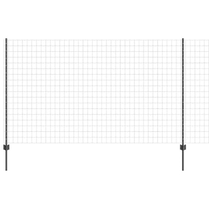 Eurohegn med stolpe 10 x 1,4 m PVC-belagt stål Grå Mesh