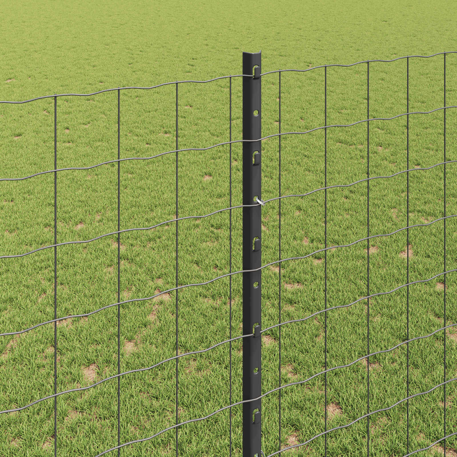 Svejset Trådhegn 10 x 1,5 m (B x H) PVC-belagt stål Grå Mesh
