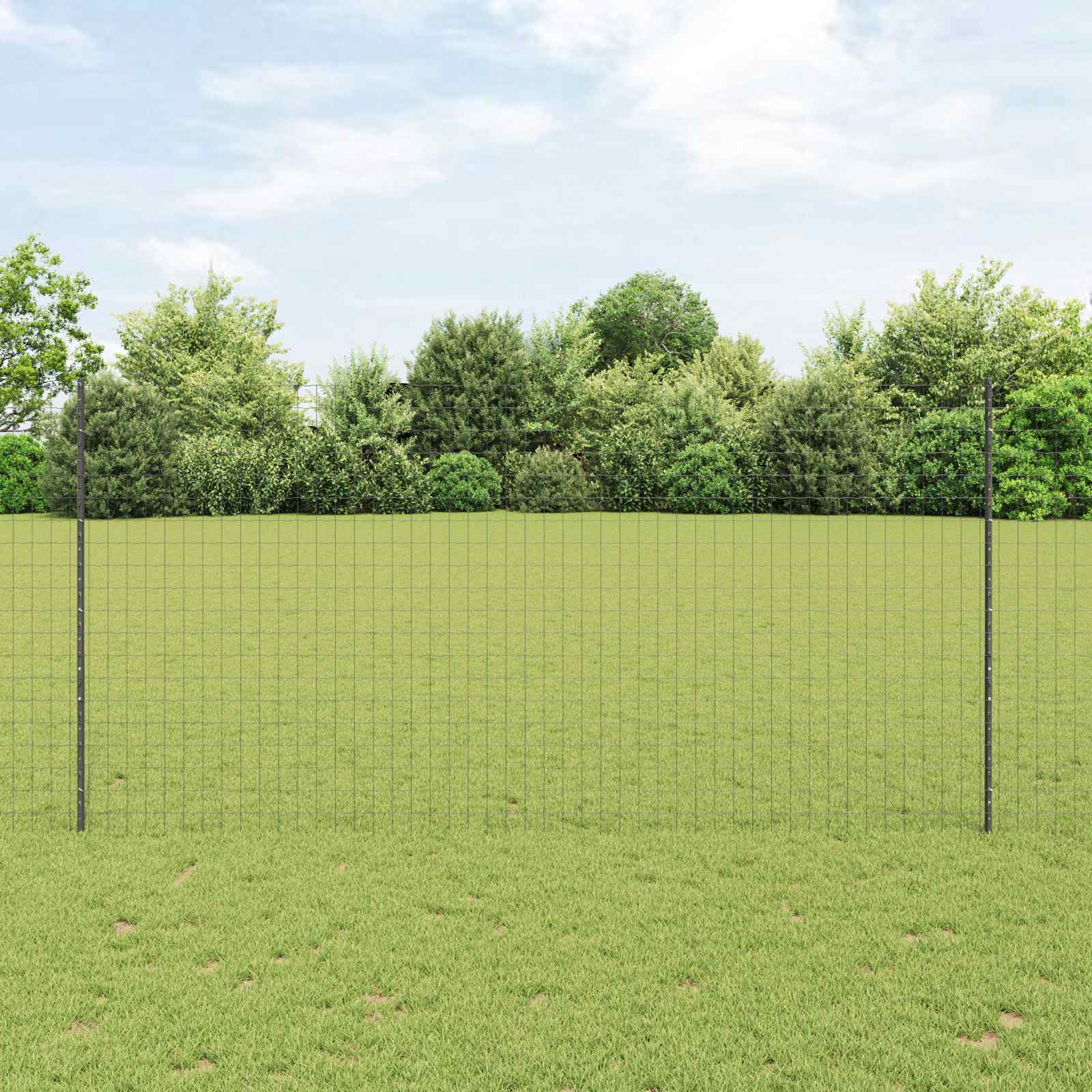 Svejset Trådhegn 10 x 1,5 m (B x H) PVC-belagt stål Grå Mesh