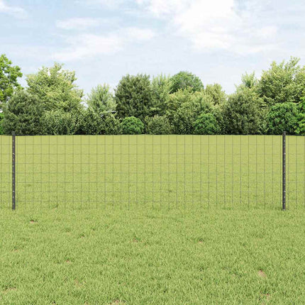 Udendørs Euro Hegn med Stander 50 x 0,6 m PVC-belagt stål Grå