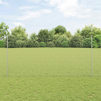 Udendørs Euro Hegn med Stander 10 x 1,6 m Sølv Mesh