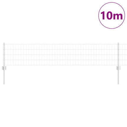 Udendørs Euro Hegn med Stander 10 x 0,4 m Sølv Mesh