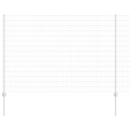 Udendørs Euro Hegn med Stander 10 x 1,6 m Sølv Mesh