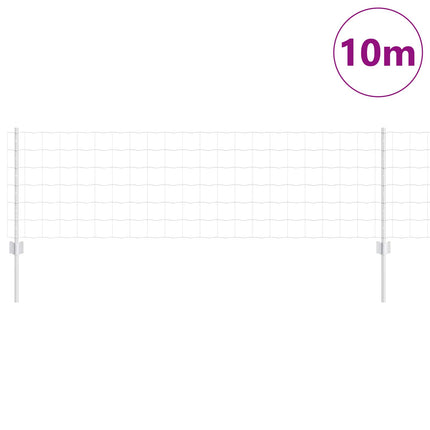 Udendørs Euro Hegn med Stander 10 x 0,6 m Sølv Mesh