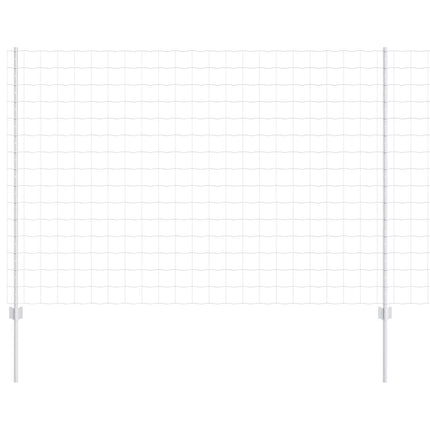 Udendørs Euro Hegn med Stander 10 x 1,6 m Sølv Mesh