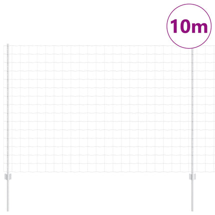 Udendørs Euro Hegn med Stander 10 x 1,6 m Sølv Mesh