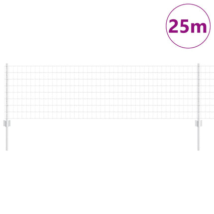 Udendørs Euro Hegn med Stander 25 x 0,6 m Sølv Mesh