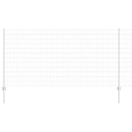 Eurohegn med stolpe 25 x 1,2 m Galvaniseret stål Sølv Mesh