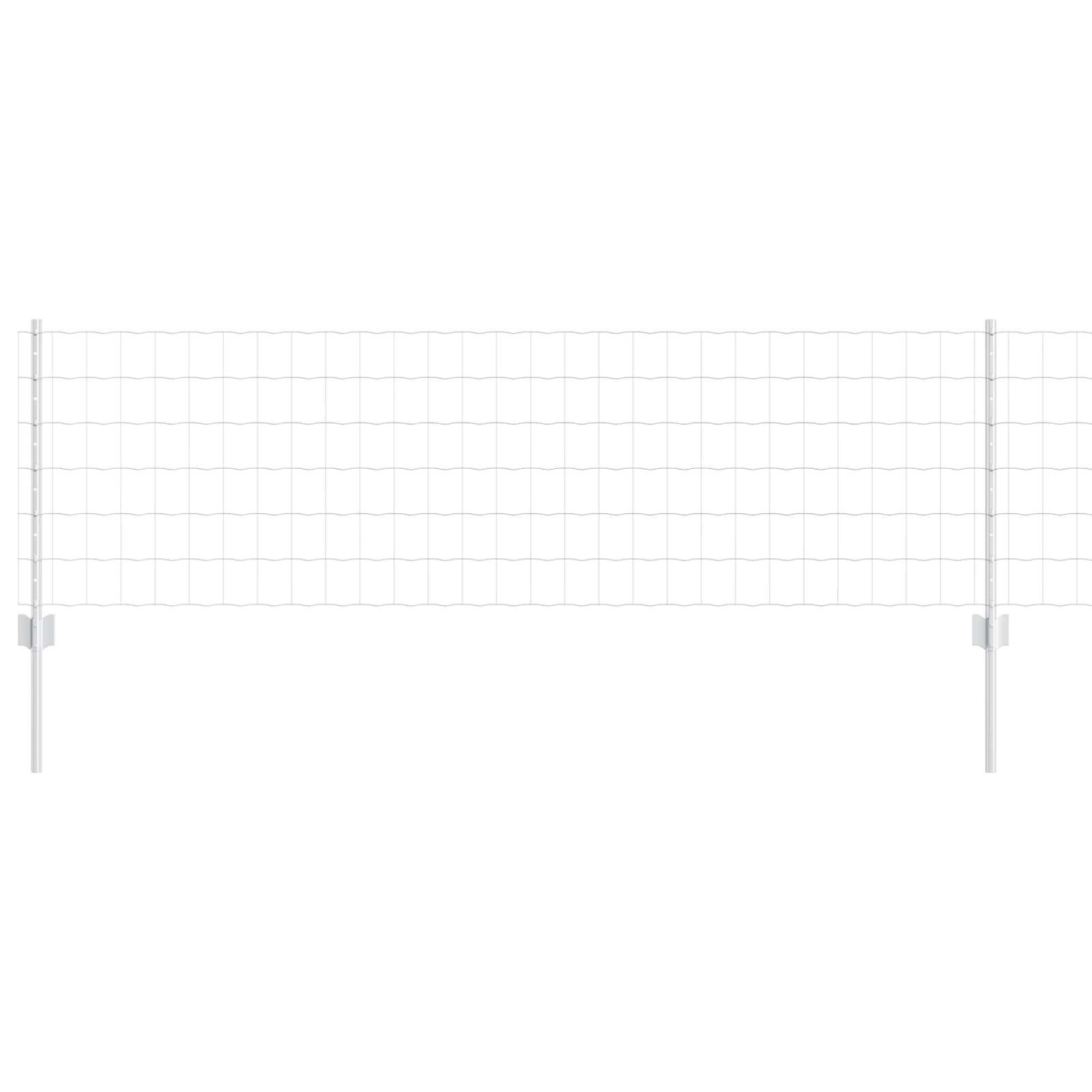 Hegn med post Sølv 0,6 x 25 m Stål
