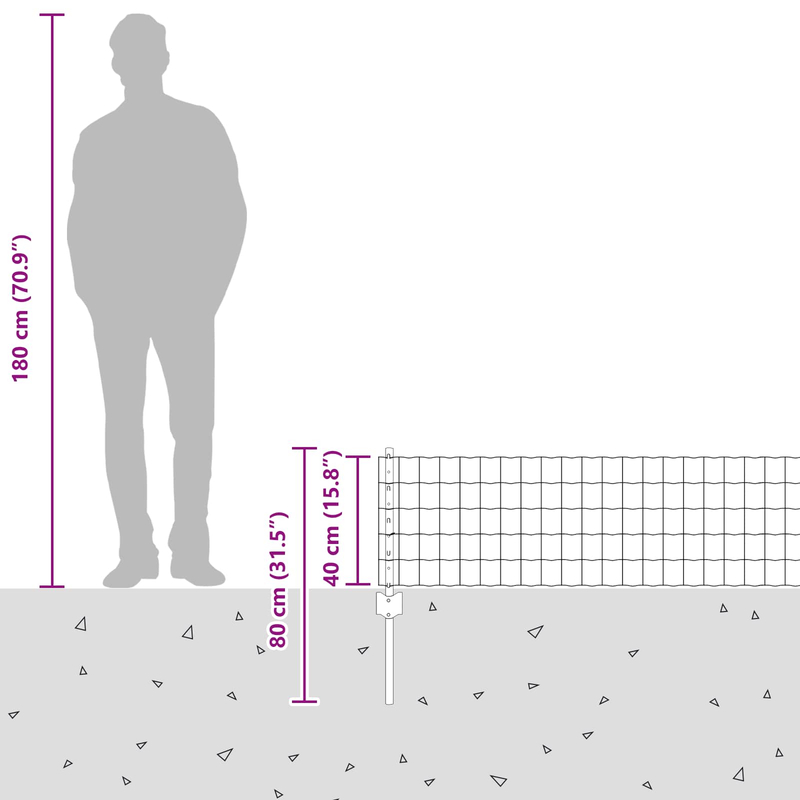 Svejset Trådhegn 10 x 0,4 m (B x H) Hot-Dip Galvaniseret Stål