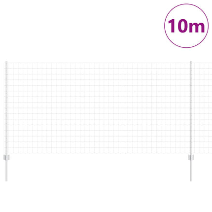 Udendørs Euro Hegn med Stander 10 x 1,2 m Sølv Mesh