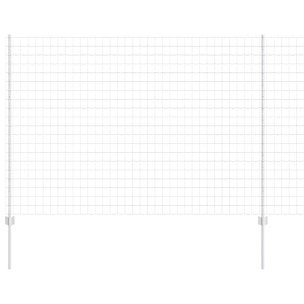 Udendørs Euro Hegn med Stander 10 x 1,6 m Sølv Mesh